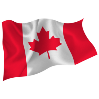 Flowy Realistic Canada Flag Sticker