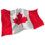 Flowy Realistic Canada Flag Sticker