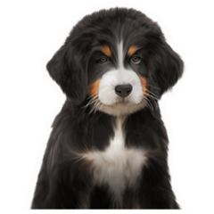 Fluffy Bernese Pup Sticker