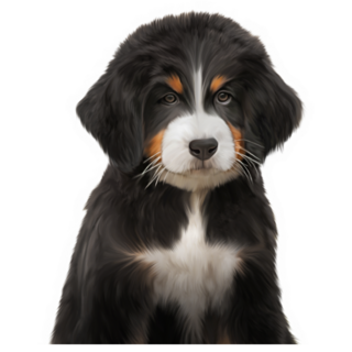 Fluffy Bernese Pup Sticker