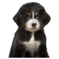 Fluffy Bernese Pup Sticker