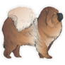 Fluffy Chow Chow Sticker