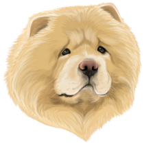 Fluffy Chow Head Sticker