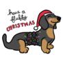 Fluffy Christmas Dog Sticker