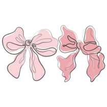 Fluffy Coquette Bow Sticker