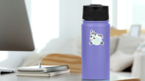 Fluffy Sheep And Sleep Well Hand Lettering Sticker on a Water Bottle (New) example