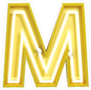 Fluorescent Yellow Tubes Letter M Sticker