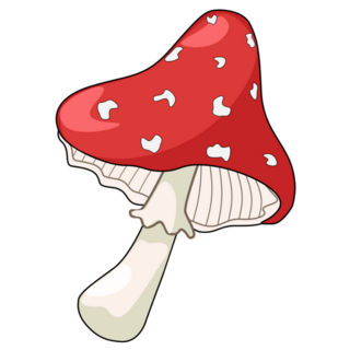 Fly Agaric Red Mushroom With Dots Sticker