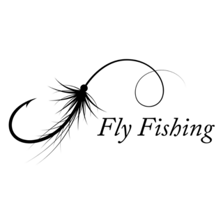 Fly Fishing Text Sticker