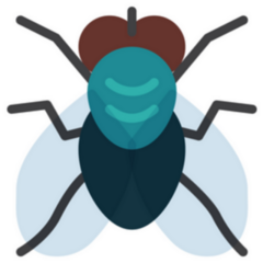 Fly Insect Flat Icon Sticker