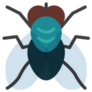 Fly Insect Flat Icon Sticker