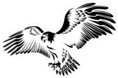 Flying American Eagle Sticker