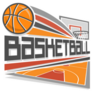 Flying Basketball on Court Sticker
