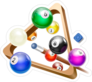 Flying Billiard Ball With Triangle Rack Sticker