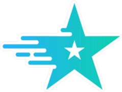 Flying Blue Star Sticker