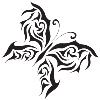 Flying Butterfly Tattoo Sticker