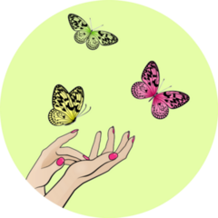Flying Colorful Butterflies Manicure Sticker