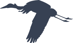 Flying Crane Sticker