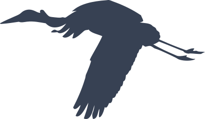 Flying Crane Sticker