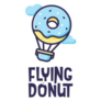 Flying Donut Logo Sticker