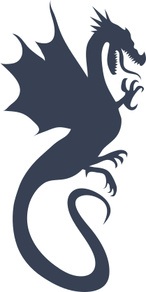 Flying Dragon Sticking Out Tounge Sticker