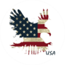 Flying Eagle USA Flag Background Sticker