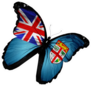 Flying Fiji Flag Butterfly Sticker