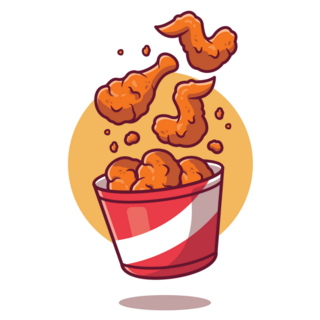 Flying Fried Chicken Sticker