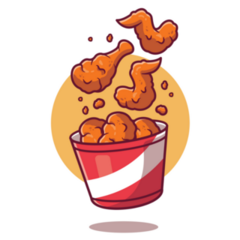 Flying Fried Chicken Sticker