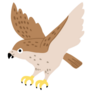 Flying Hawk Cartoon Sticker