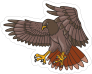Flying Hawk Mascot Sticker