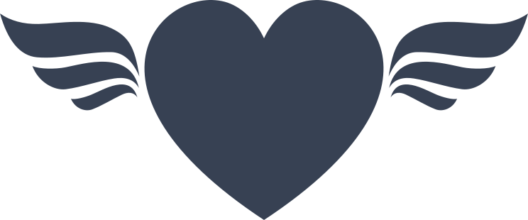 Flying Heart With Wings Sticker