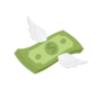 Flying Money Sticker