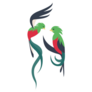 Flying Quetzal Birds Sticker
