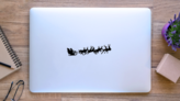Flying Santa In Sleigh on a Laptop (New) example