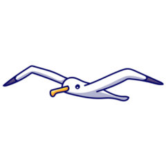 Flying Seagull Sticker