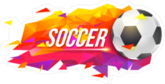 Flying Soccer Ball Low Poly Fire Sticker