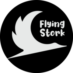Flying Stork Logo Sticker