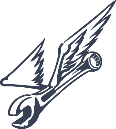 Flying Wrench Sticker