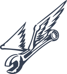 Flying Wrench Sticker