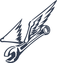 Flying Wrench Sticker