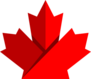 Folded Canada Maple Leaf Sticker