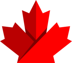 Folded Canada Maple Leaf Sticker