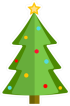 Folded Christmas Tree Sticker