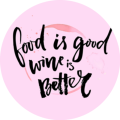 Food Is Good. Wine Is Better Funny Sticker