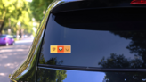 Food Lovers, Sushi Sticker on a Rear Car Window (New) example