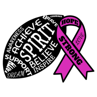Football Breast Cancer Awareness Sticker