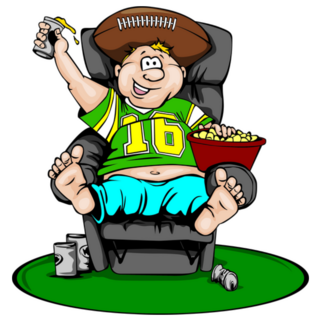 Football Guy Illustration Sticker