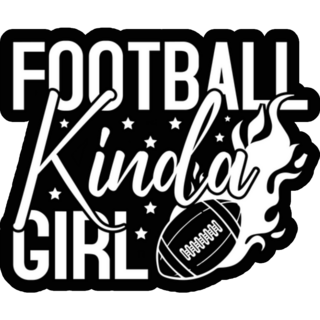Football Kinda Girl Lettering Sticker