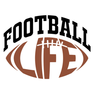 Football Life Lettering Sticker